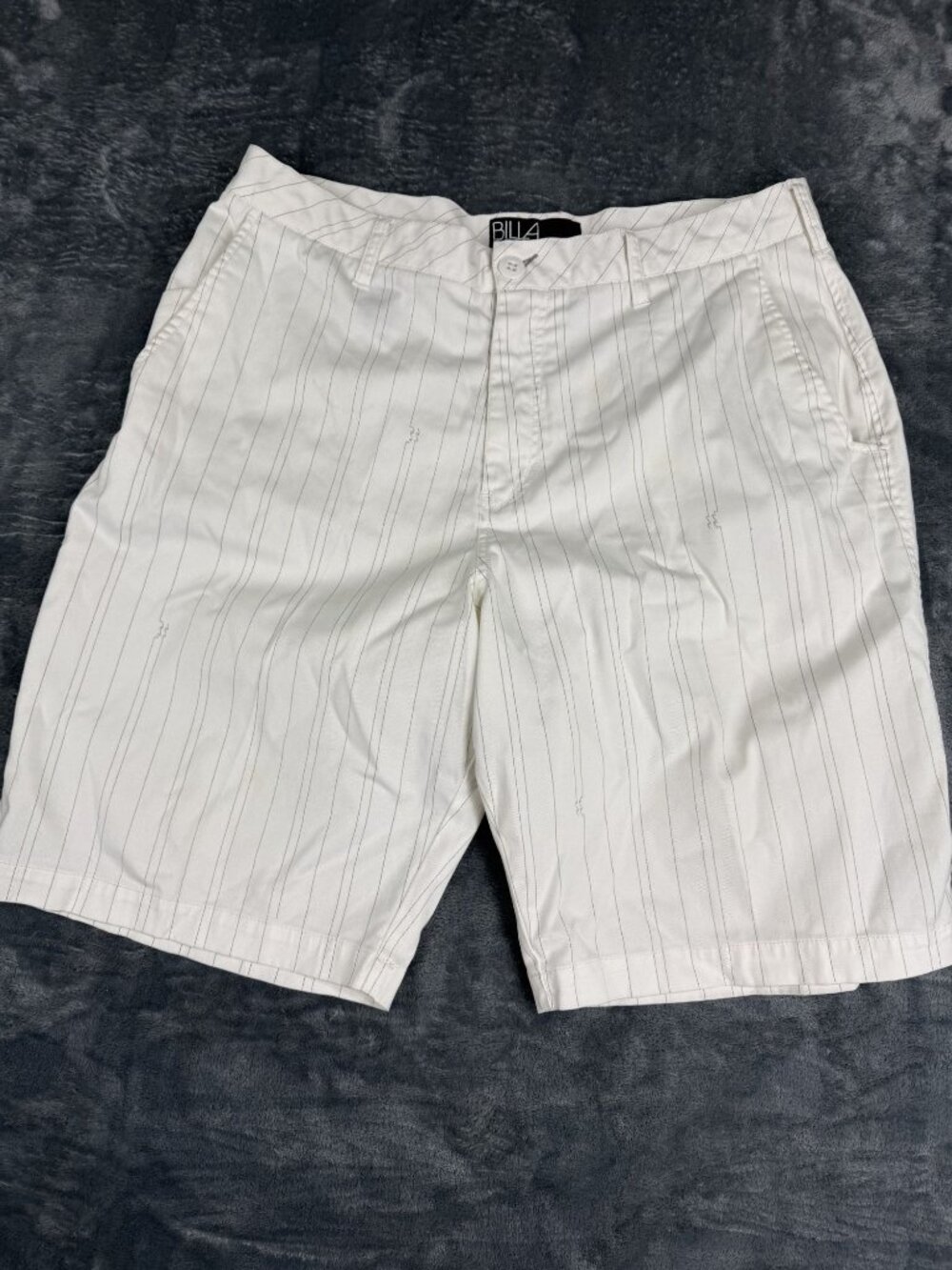 Billabong Mens White Pinstripe Shorts Size 36